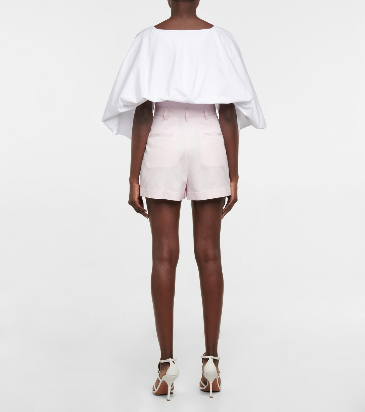 Alaïa Cotton and silk high-rise shorts