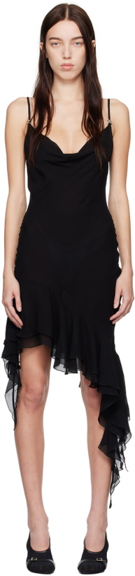 Photo: MISBHV Black Ruffle Strap Minidress