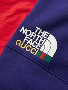 GUCCI - The North Face Tapered Colour-Block Cotton-Jersey Sweatpants - Blue