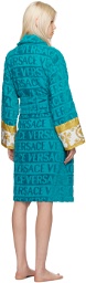Versace Underwear Blue 'I Heart Baroque' Robe
