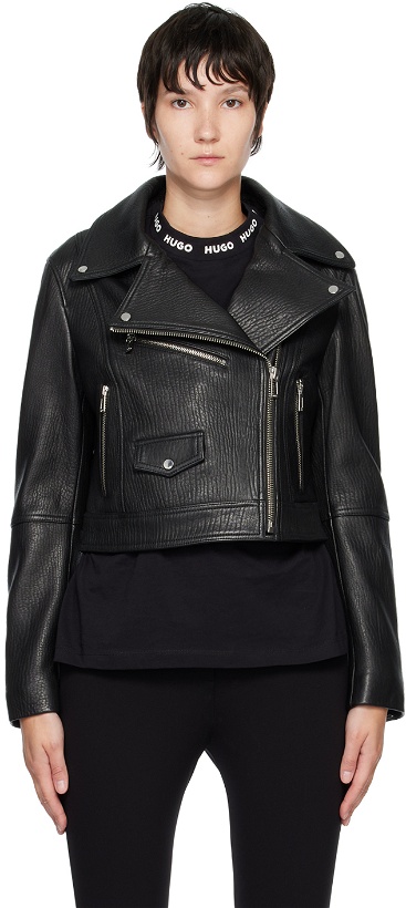 Photo: Hugo Black Leather Jacket