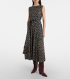 Velvet Kaitlyn beaded cotton-blend midi dress