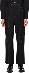 JieDa Black Panel Trousers