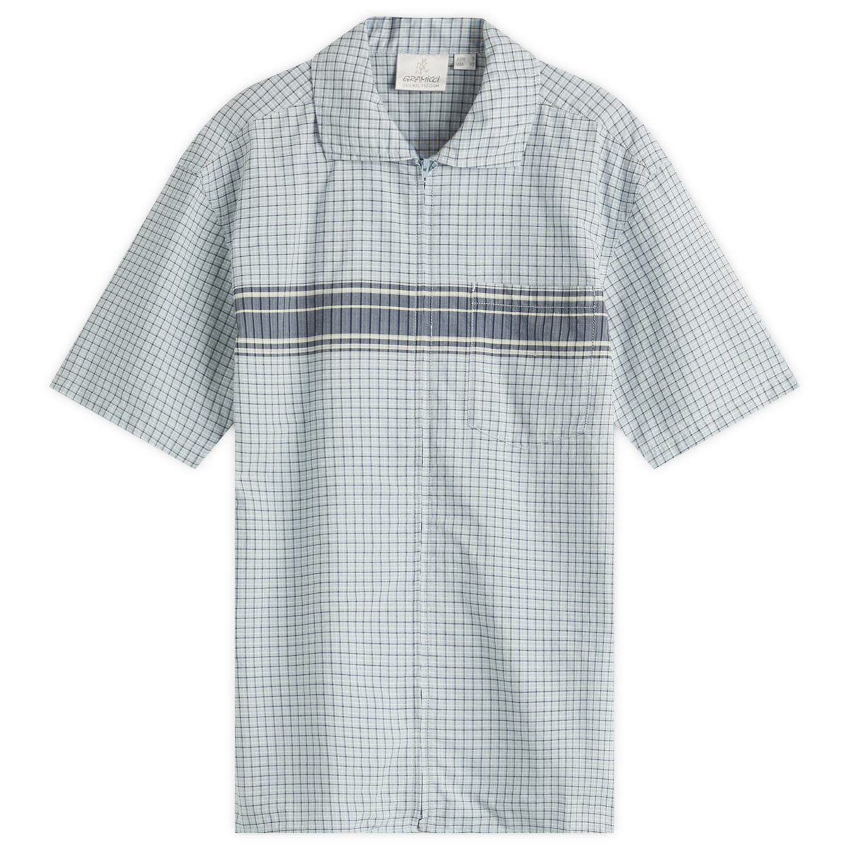 Gramicci Women's Zip Up Wave Shirt in Pacific Plaid