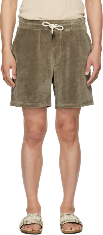 Photo: OAS Taupe Velour Shorts