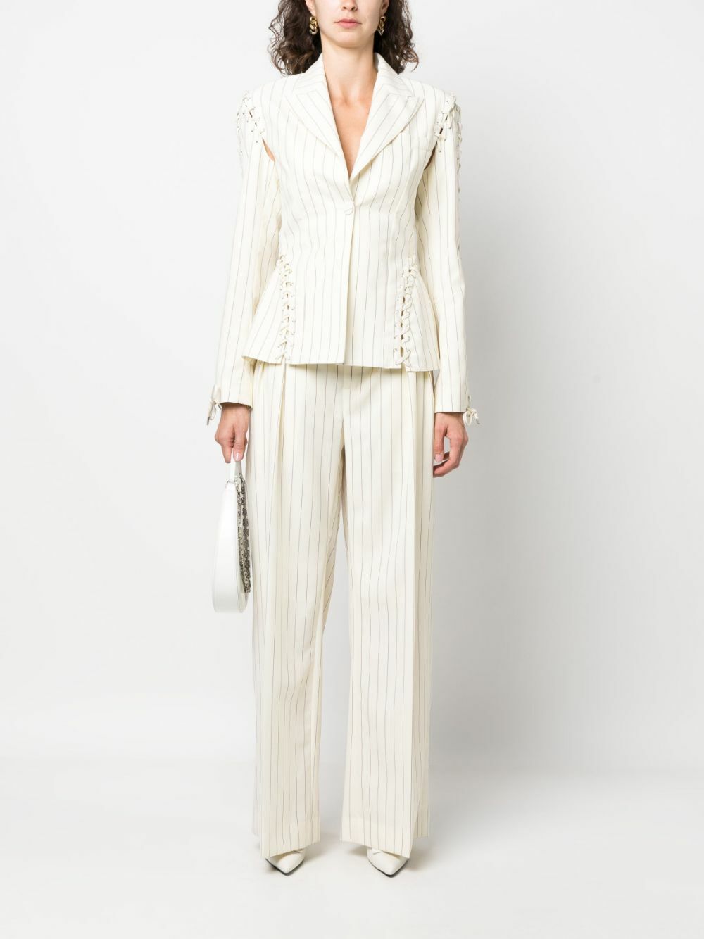 JEAN PAUL GAULTIER - Striped Wool Blend Jacket Jean Paul Gaultier