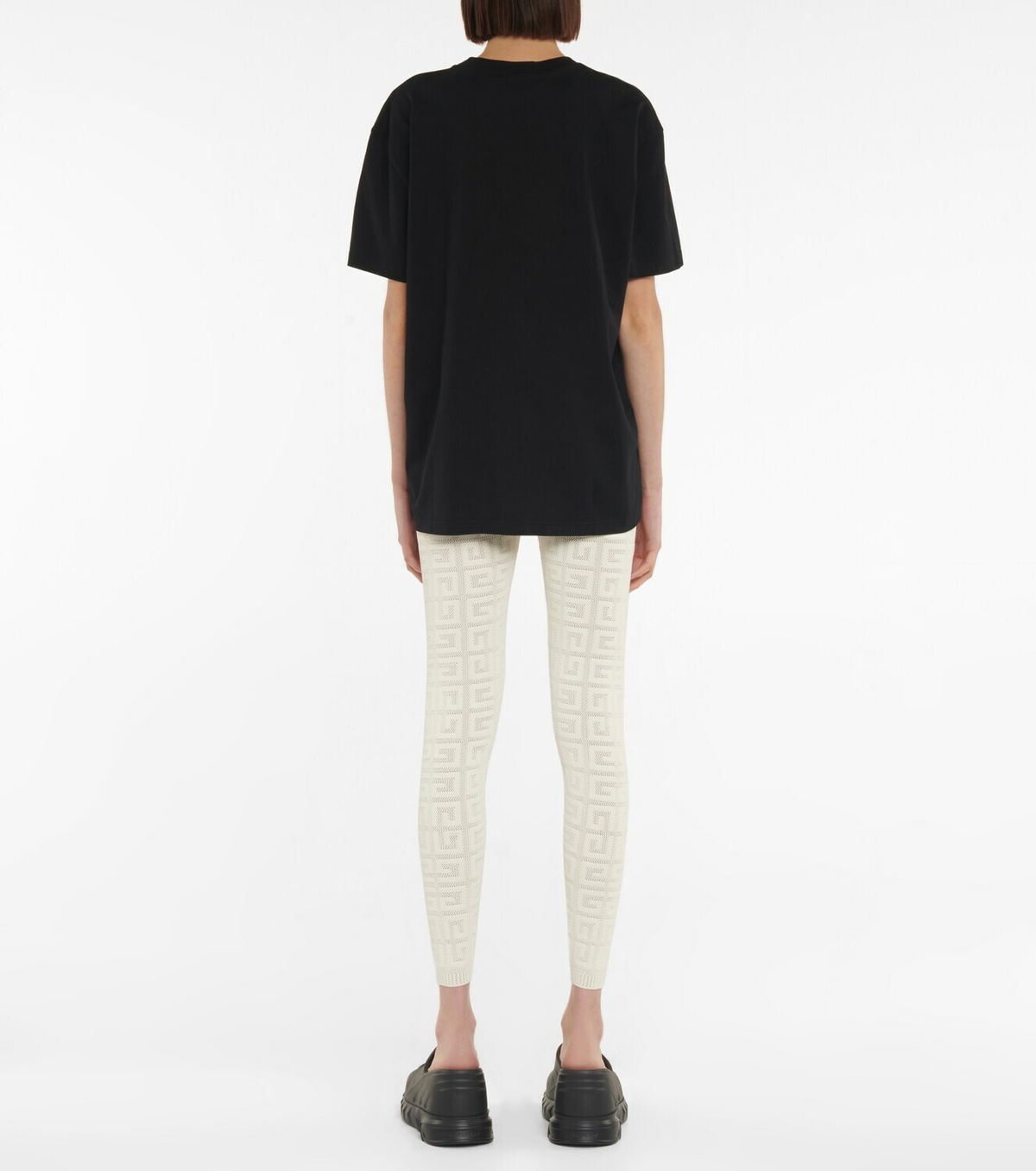 GIVENCHY ロゴ コットン ヴィンテージ T-シャツ ホワイト