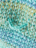 Nicholas Daley - Small Metallic Crocheted Jute-Blend Bucket Bag