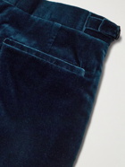 Richard James - Straight-Leg Cotton-Velvet Trousers - Blue