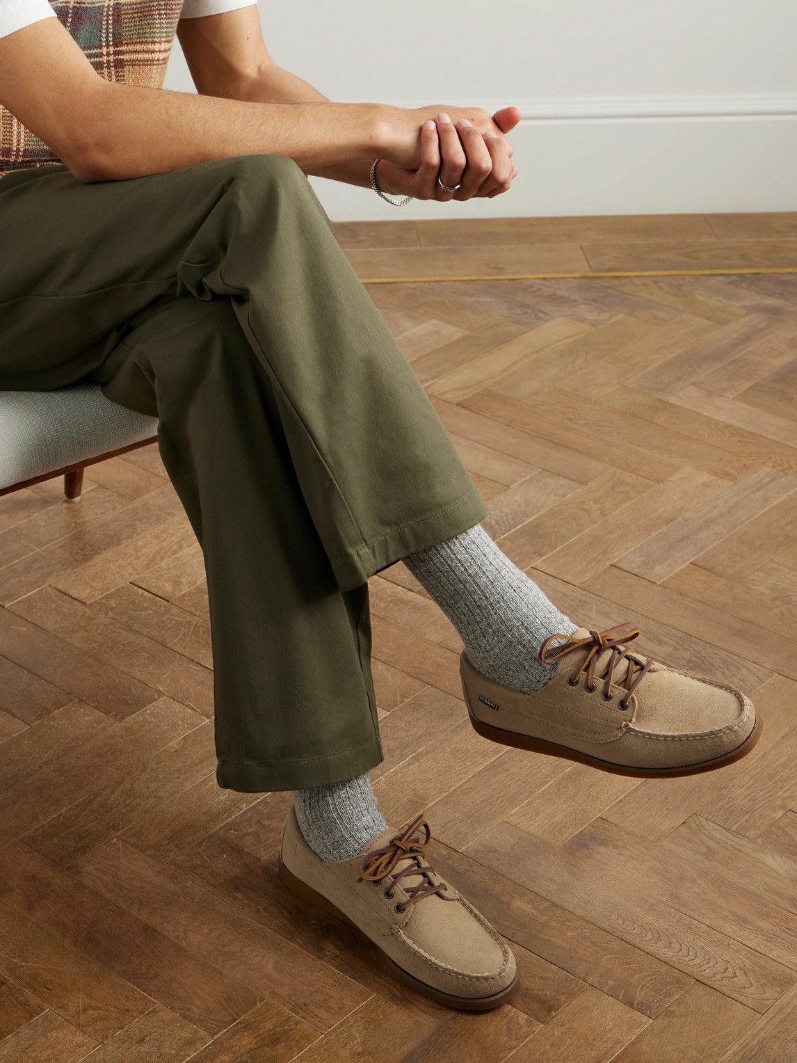 【美品】  SEBAGO(セバゴ) ASKOOK SUEDE EVA モカシン Sebago Askook Suede EVA 7111GHW Mens Brown Loafers & Slip