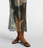 Cala de la Cruz Ursa printed sheer beach dress
