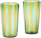 Akua Objects Blue & Yellow Small Augusta Glass Set