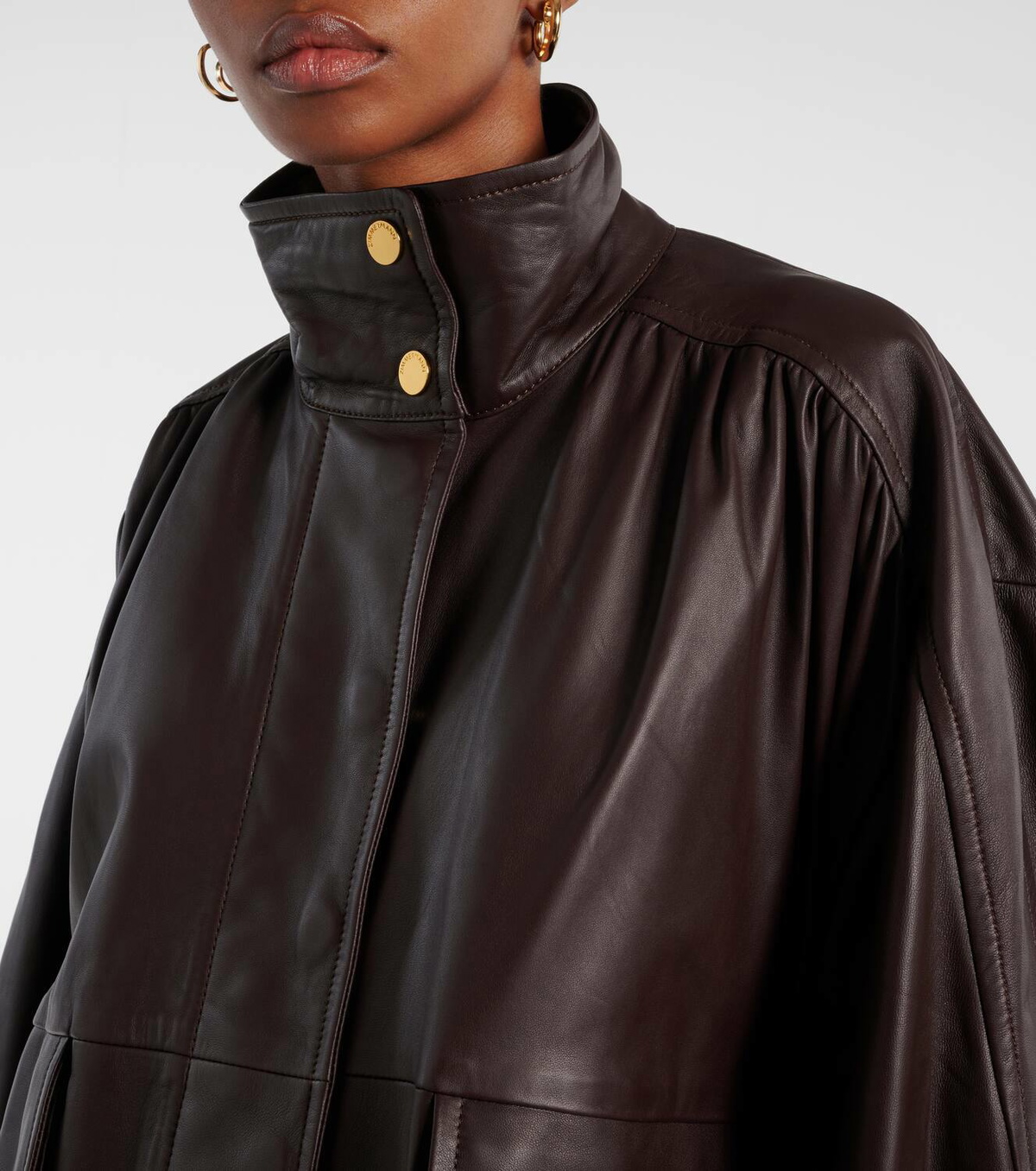 Zimmermann Illustration oversized leather jacket