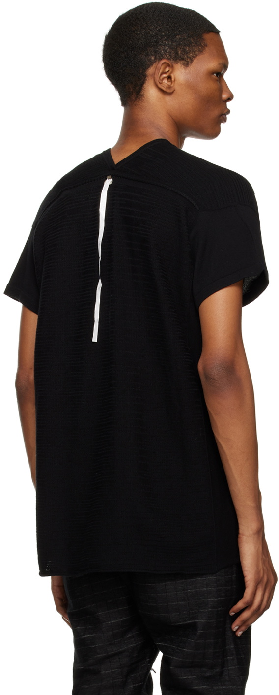 Label Under Construction Black Laddered Henley