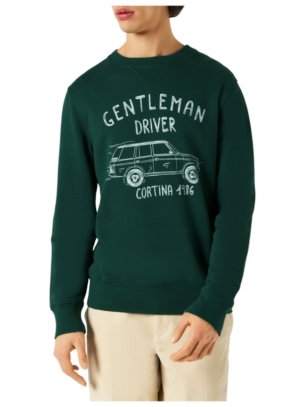 Photo: MC2 Saint Barth Cotton Sweatshirt With Gentleman Driver Cortina 1986 Writing
