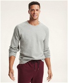 Brooks Brothers Men's Big & Tall Cotton-Blend Pique Crewneck Sweatshirt | Grey