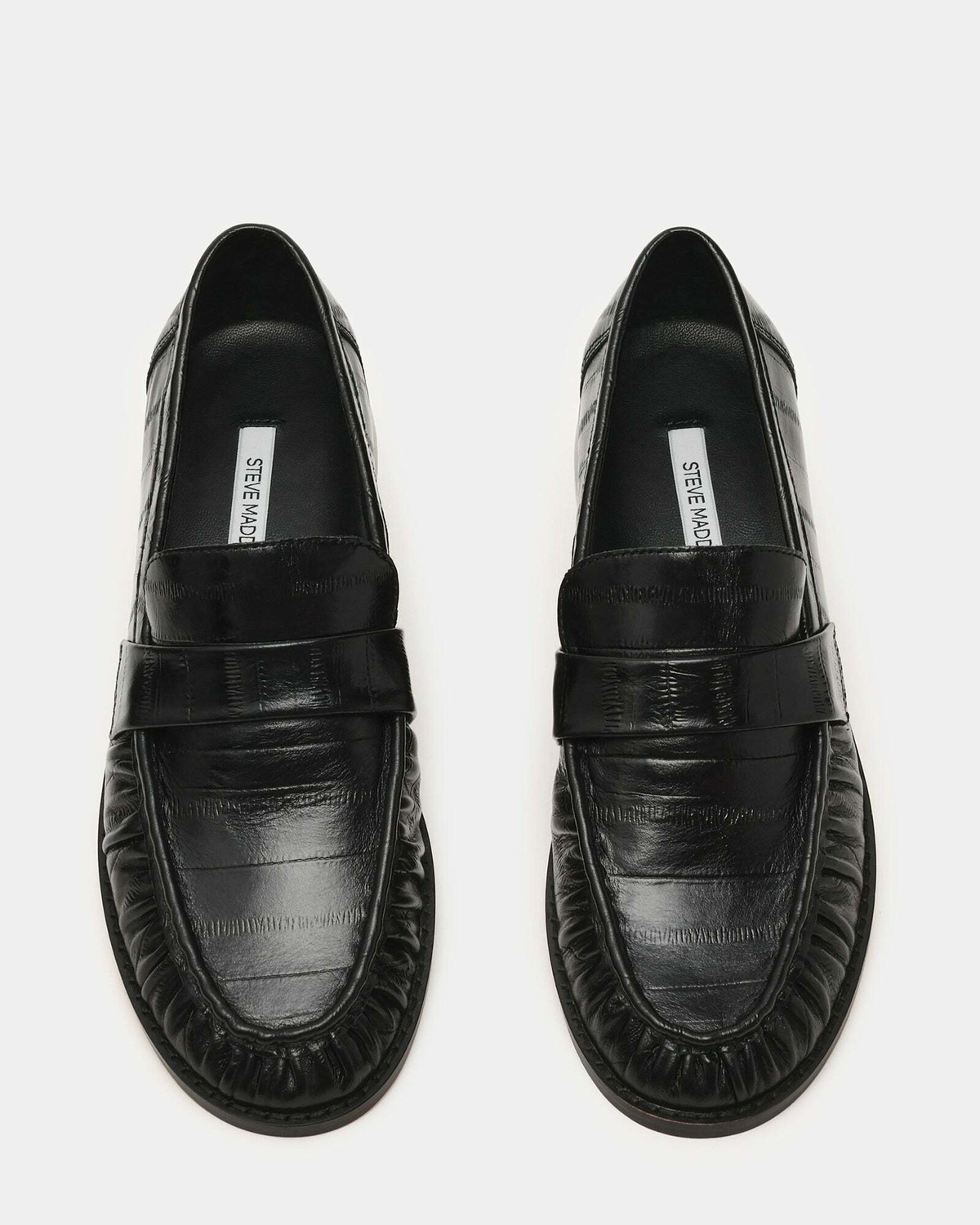 Steve Madden Ronie Flats in Black Exotic