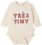 TINYCOTTONS Baby Off-White 'Très Tiny' Bodysuit