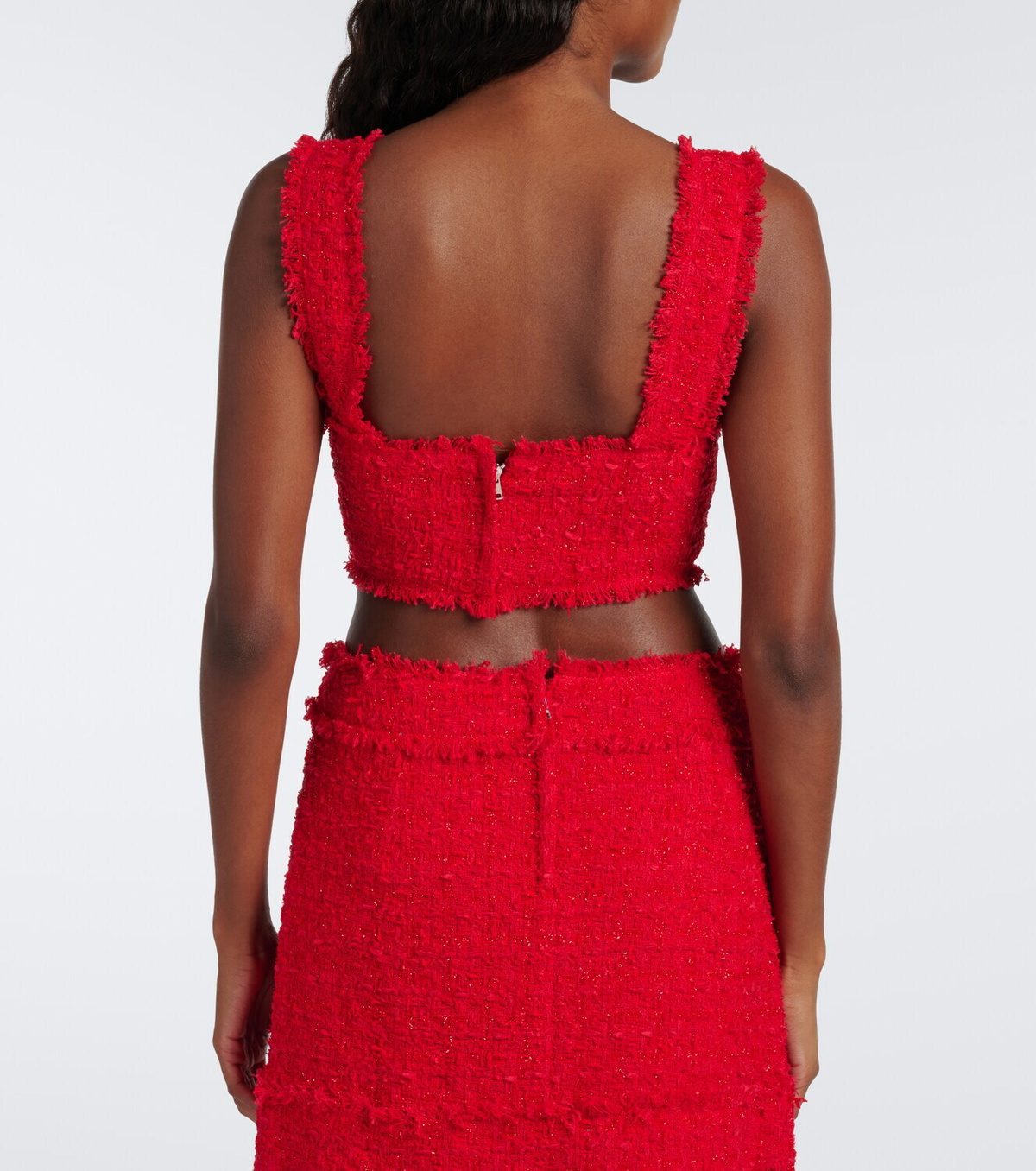 Dolce&Gabbana Cotton-blend bouclé crop top