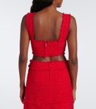 Dolce&Gabbana Cotton-blend bouclé crop top