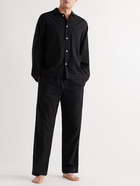 TEKLA - Organic Cotton-Flannel Pyjama Shirt - Black