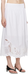 rag & bone White Clem Lace Midi Skirt