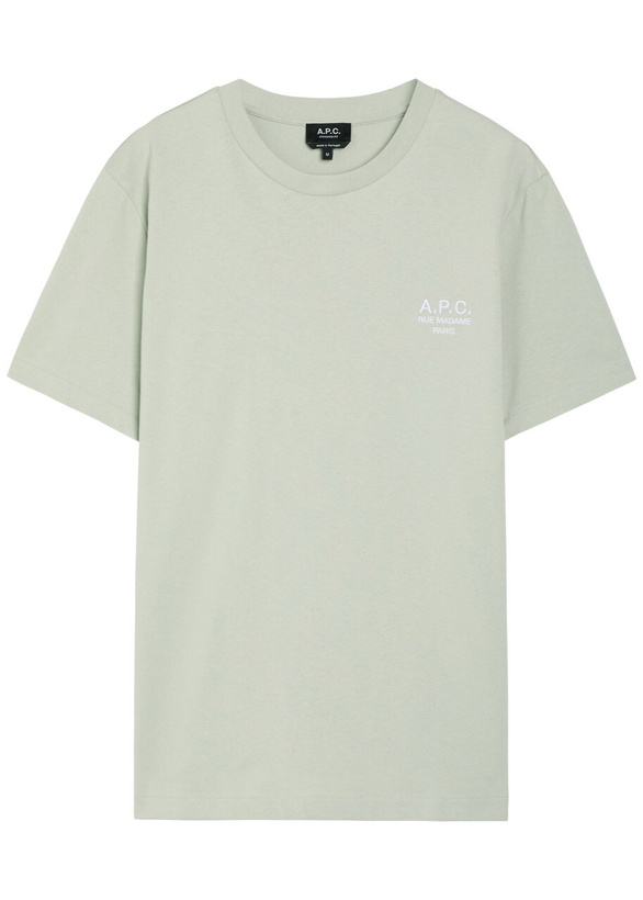 Photo: A.P.C. Logo-embroidered Cotton T-shirt Light Grey