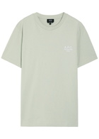A.P.C. Logo-embroidered Cotton T-shirt Light Grey