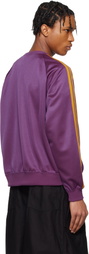 NEEDLES Purple Track Crew Neck Sweatshirt
