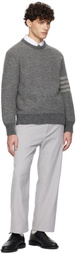 Thom Browne Black Leather Sole Longwing Derbys