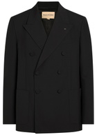 Valentino Garavani Double-breasted Wool Blazer Black