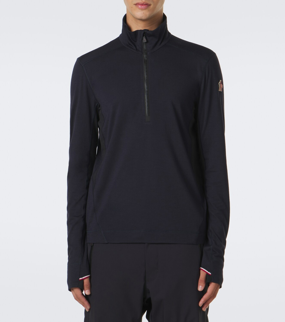 Moncler Grenoble Wool-blend half-zip ski sweater