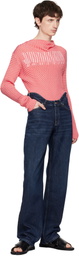 Jean Paul Gaultier Red 'The Gingham' Turtleneck