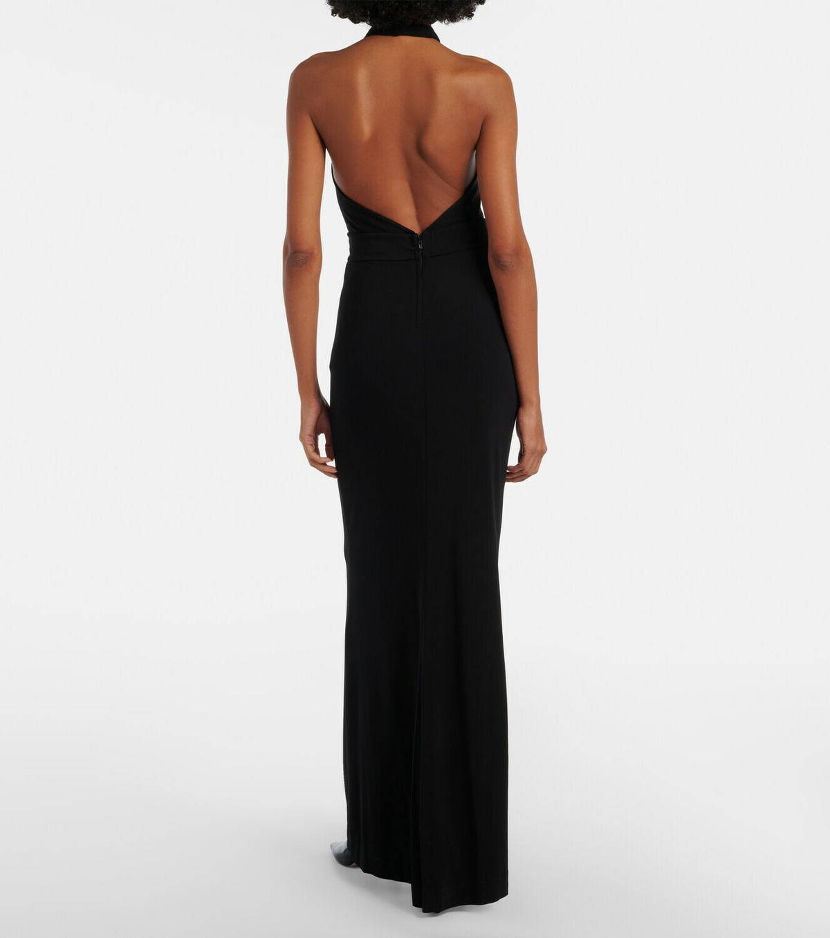 Nili Lotan Lita cutout halterneck jersey gown