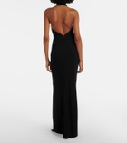 Nili Lotan Lita cutout halterneck jersey gown