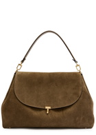 Toteme T-lock Suede top Handle bag - Taupe - One Size