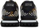 Versace Jeans Couture Black Signature Print Impulse Sneakers