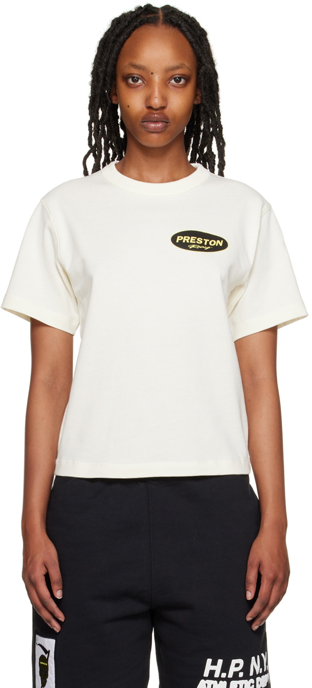 Heron Preston White 'Preston Racing' T-Shirt Heron Preston