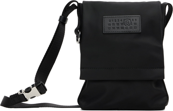 Photo: MM6 Maison Margiela Black Small Nylon Crossbody Bag