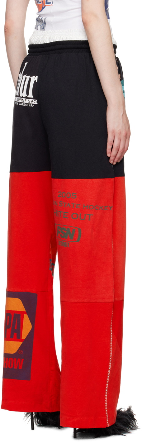 Marine Serre Red & Black Regenerated Graphic Lounge Pants
