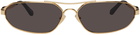 Balenciaga Gold Oval Sunglasses