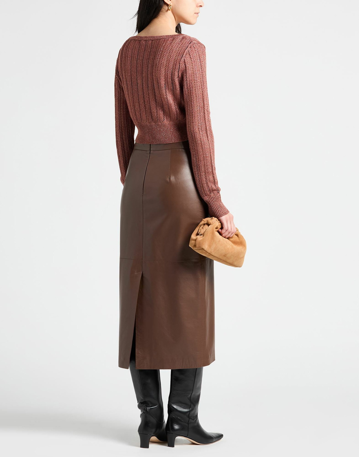 Majestic Filatures Womens Cardigan in Brown