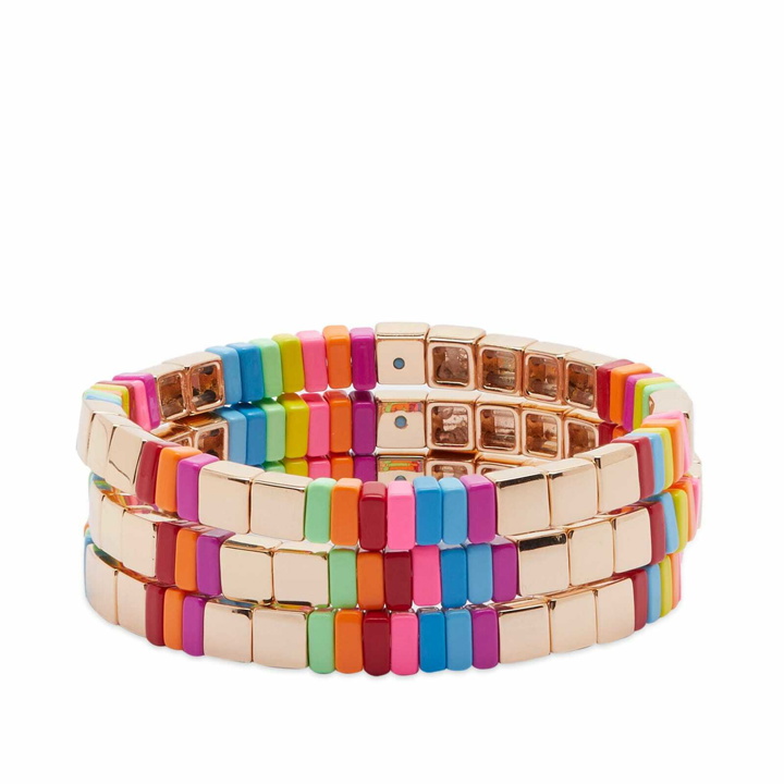 Photo: Roxanne Assoulin Women's Chasing Rainbows Bracelet - Set of 3 in Multi 