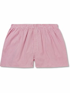 Sunspel - Striped Cotton Boxer Shorts - Pink