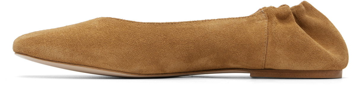A.P.C. Beige Suede Ballerina Flats