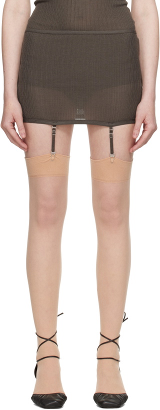 Photo: LEMAIRE Brown Underwear Suspenders Miniskirt