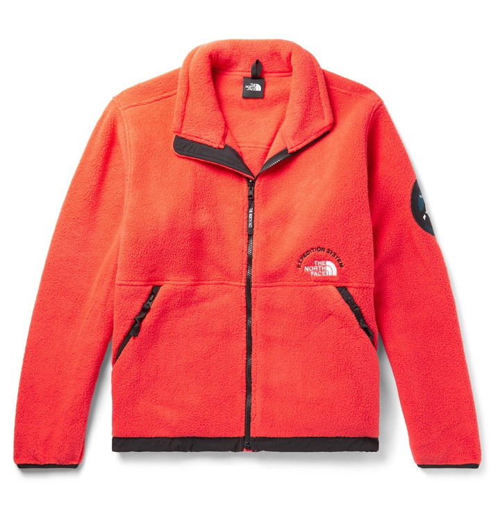 Photo: The North Face - NSE Pumori Expedition Logo-Appliquéd Polartec Fleece Jacket - Red