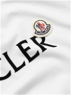 Moncler - Slim-Fit Logo-Flocked Cotton-Jersey T-Shirt - White