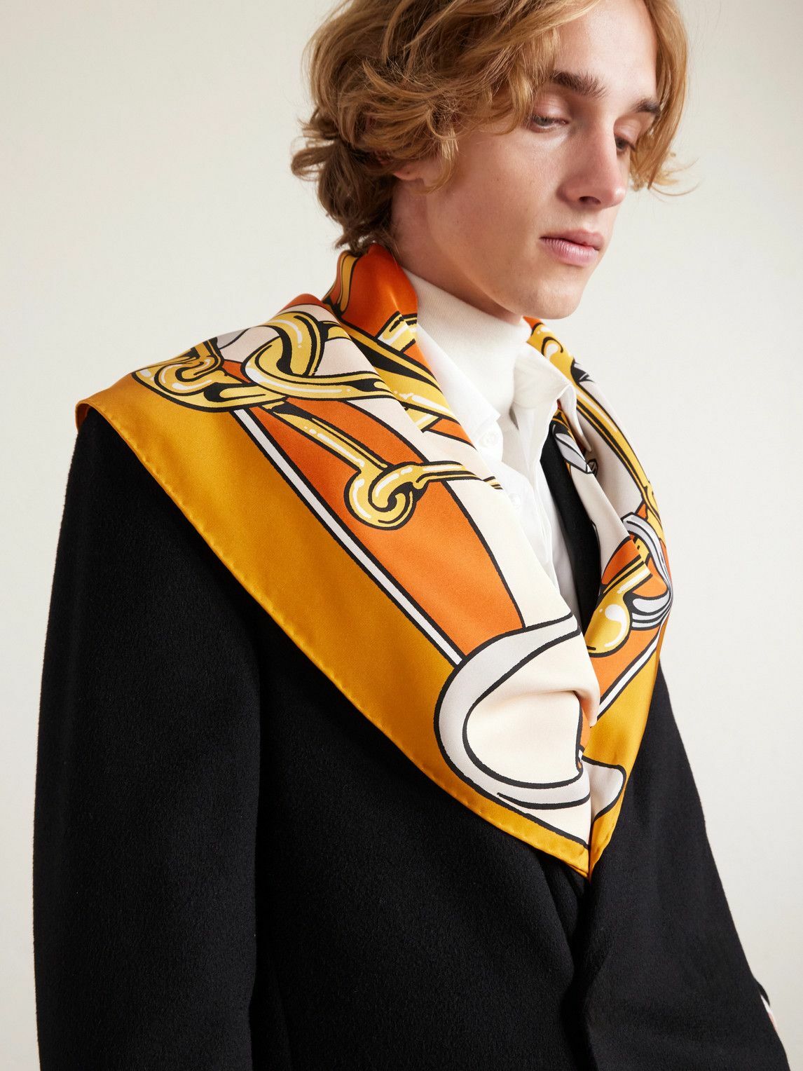 CELINE - Printed Silk Scarf Celine