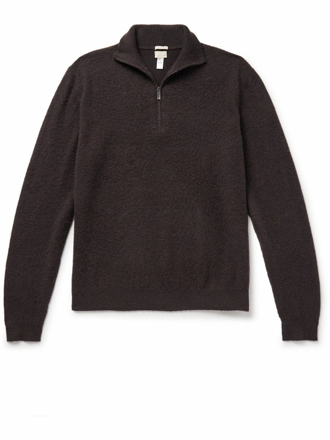 Massimo Alba - Liam Brushed Cashmere Half-Zip Sweater - Brown
